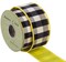 2.5"x10yd Yellow & Black Check Ribbon – Wired Dupion for Wreaths & Crafts-RW8308-YE/BK